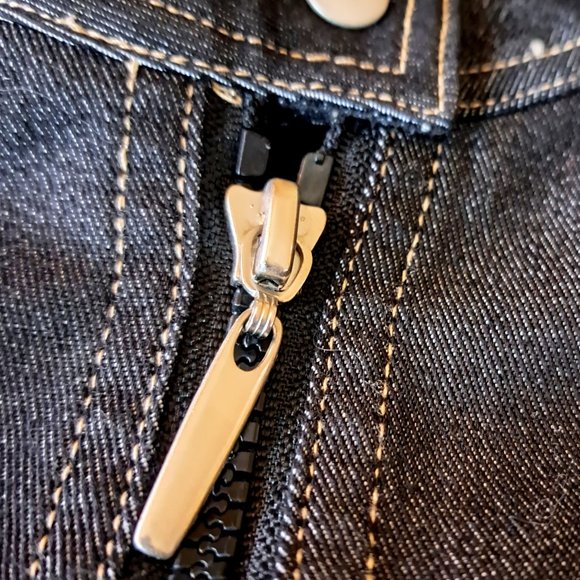 VINTAGE ORLY womens DENIM VEST Size 10 or Size M STUNNING COND. CANADA Designer - Picture 3 of 9